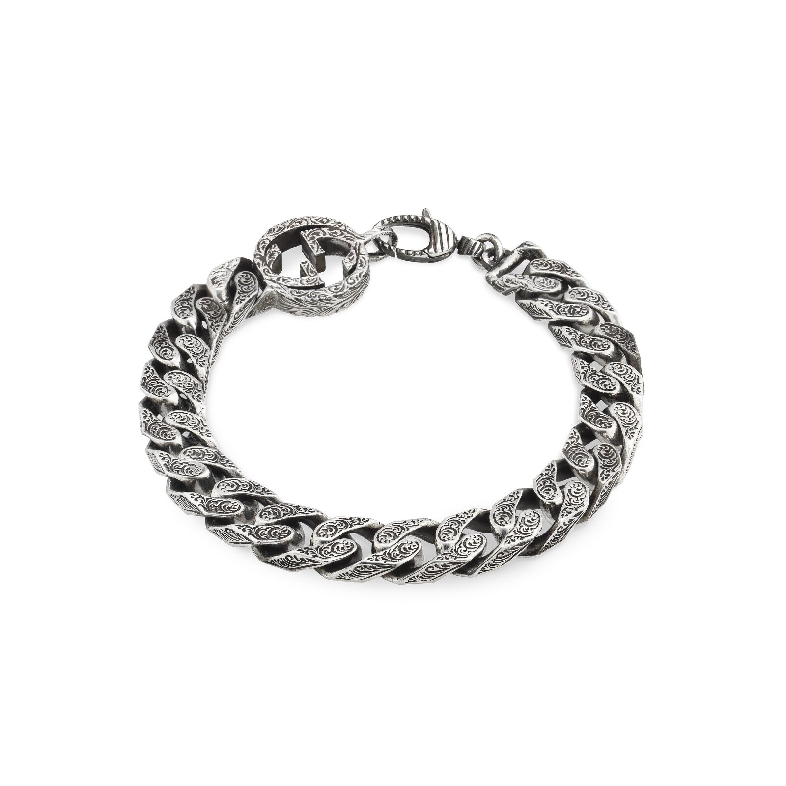 Gucci Aged S Interlocking G Bracelet Size 7.5"