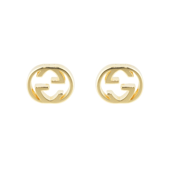 Gucci Interlocking G 18ct Yellow Gold 5mm Stud Earrings