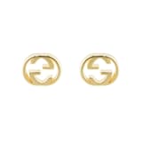 Gucci 18ct Yellow Gold Interlocking G 5mm Stud Earrings