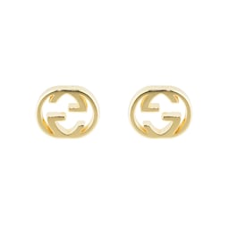 37341309 - Gucci Interlocking 18ct Yellow Gold 5mm Stud Earrings