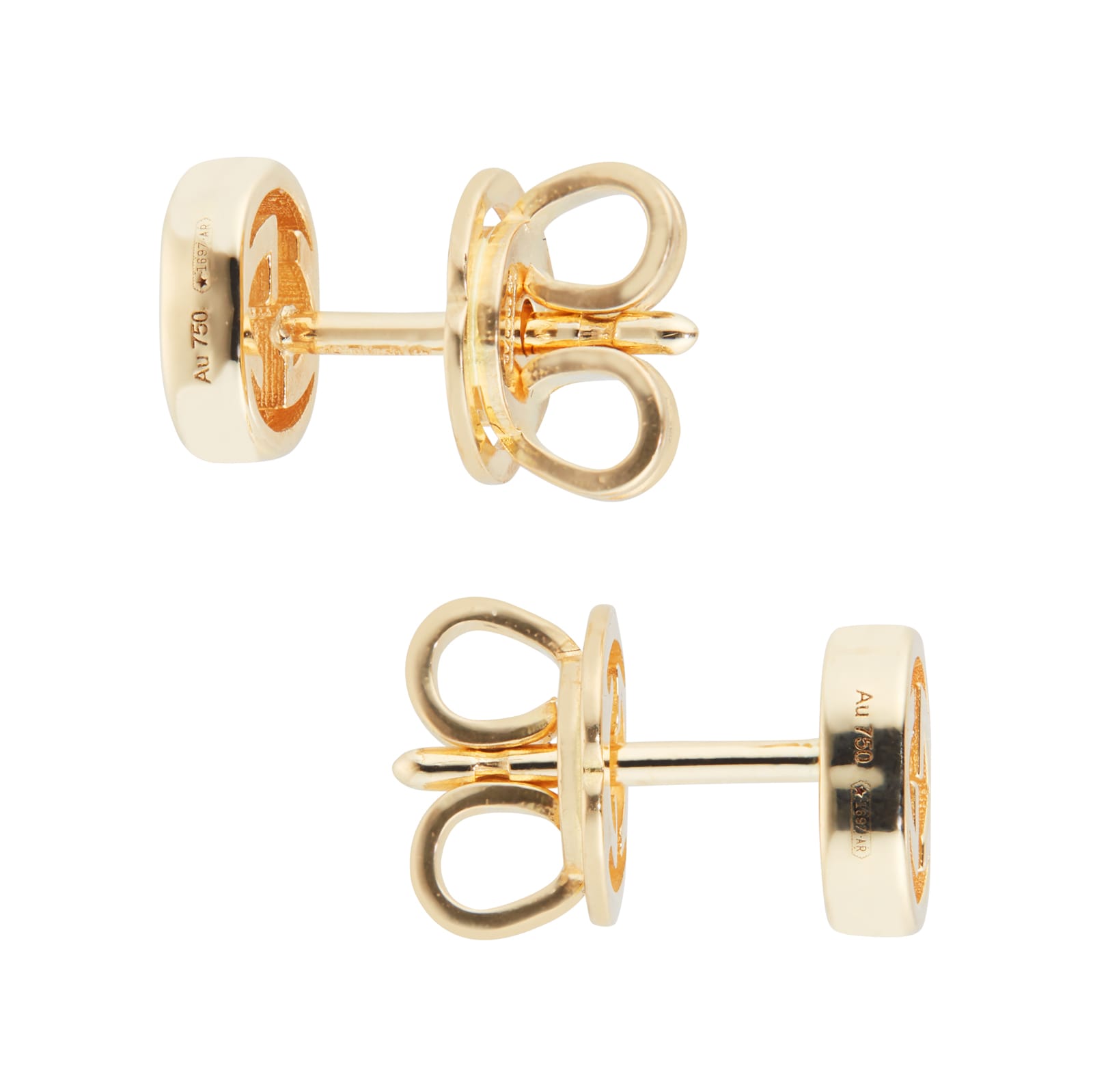 Gucci 18ct Yellow Gold Interlocking G 5mm Stud Earrings YBD66211100100U ...