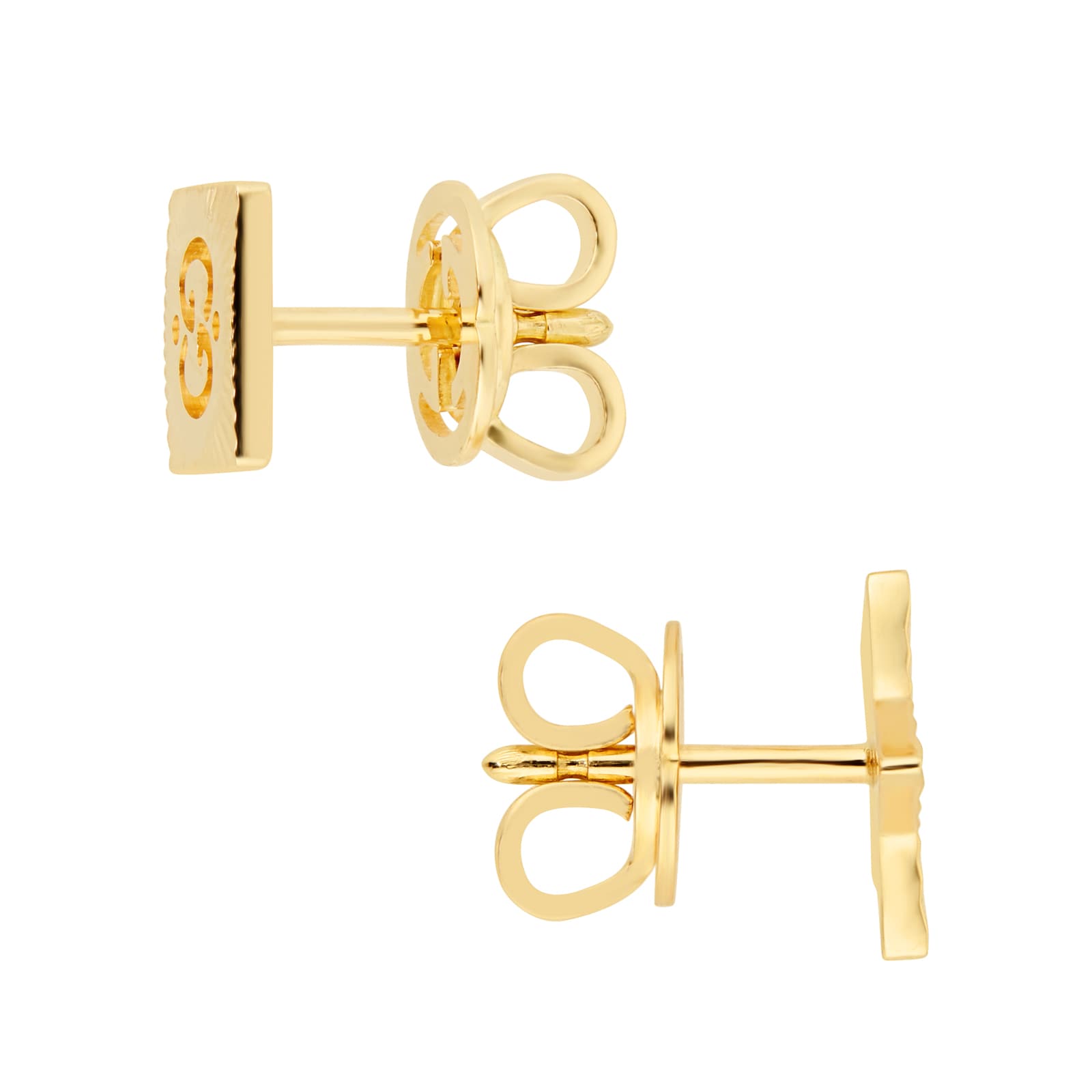 Gucci 18ct Yellow Gold Icon GG Star & Square Earrings Gucci 18ct Yellow Gold Icon GG Star & Square Earrings