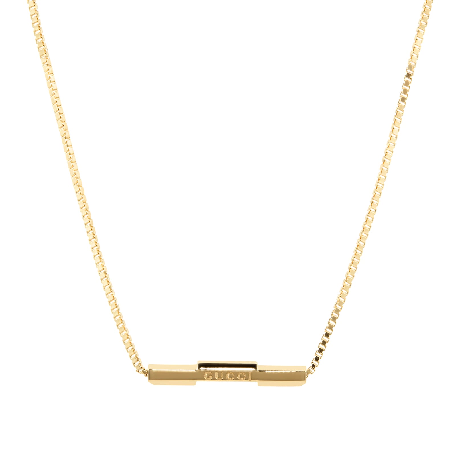Gucci 18ct Yellow Gold Gucci Link to Love Necklace YBB66210800100U ...