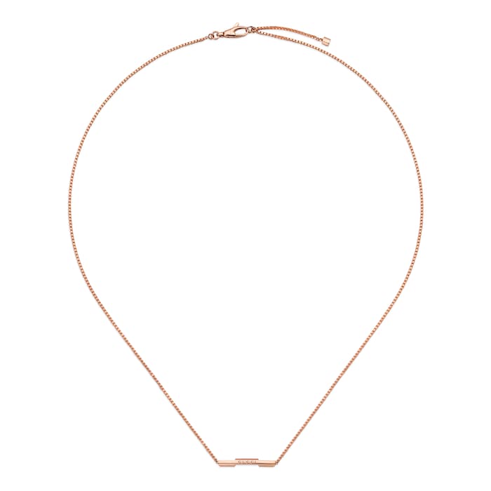 Gucci 18ct Rose Gold Gucci Link to Love Necklace 16.5-17.7"