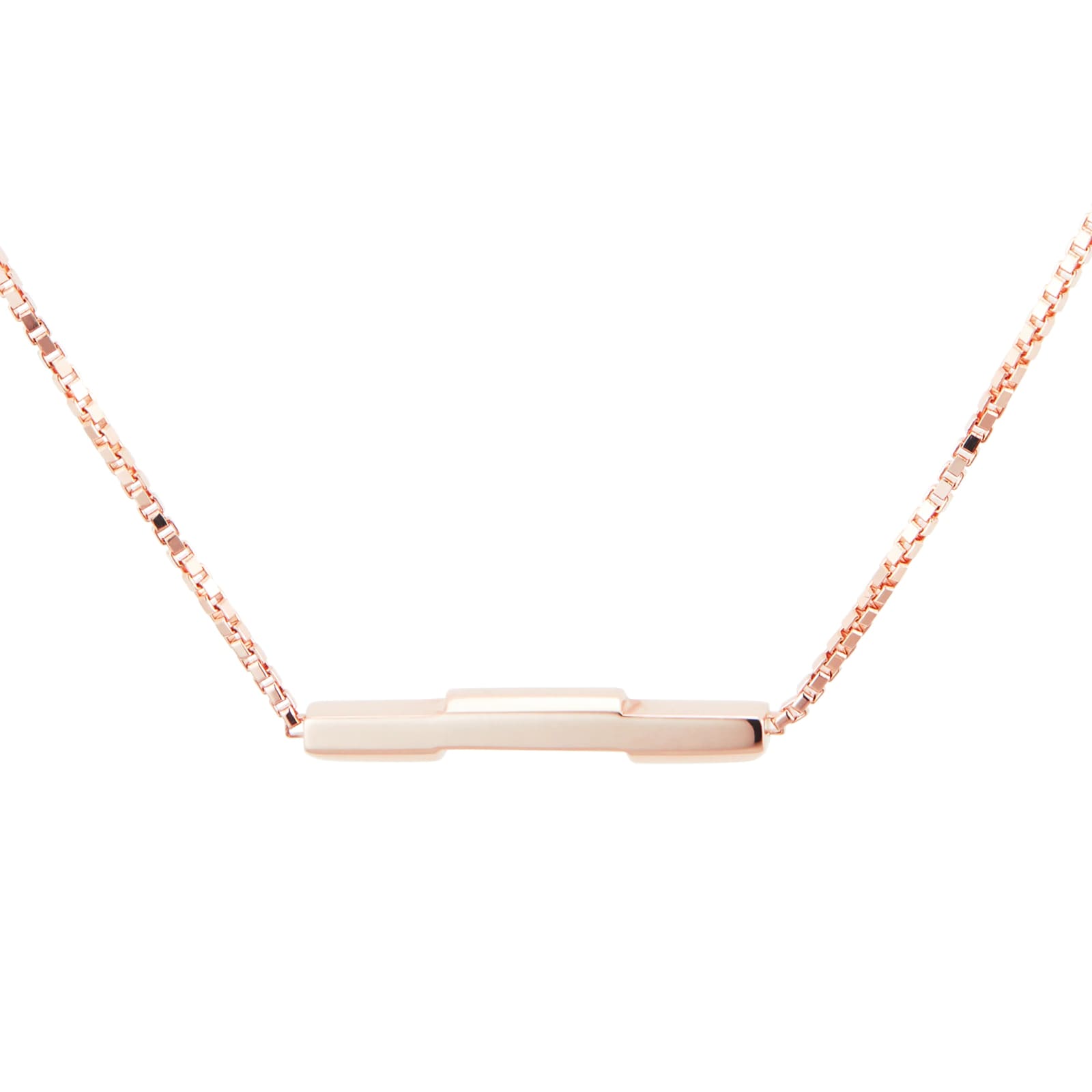 Gucci 18ct Rose Gold Gucci Link to Love Necklace 16.5-17.7"
