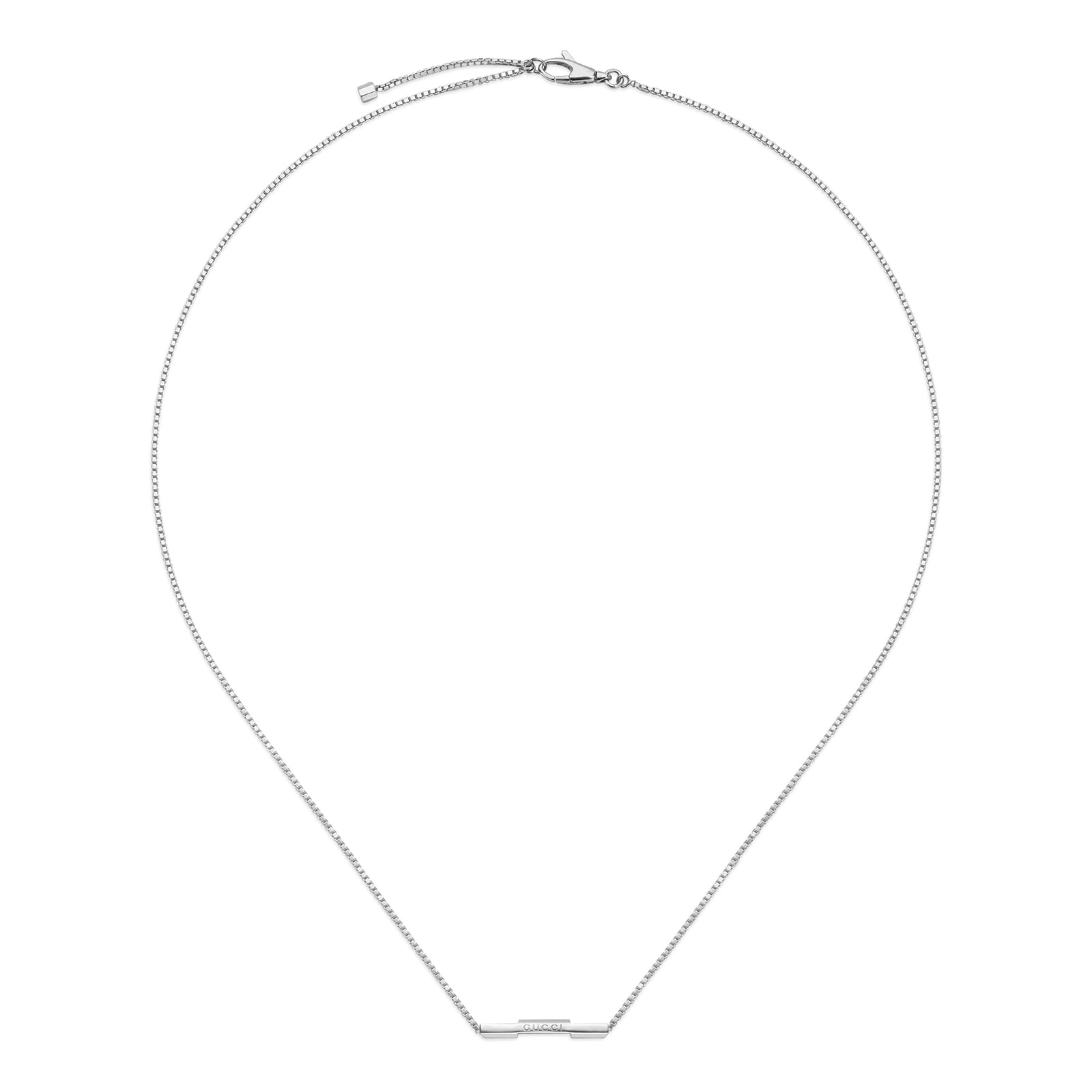 Gucci 18ct White Gold 0.14cttw Diamond Gucci Link to Love Necklace Gucci 18ct White Gold 0.14cttw Diamond Gucci Link to Love Necklace