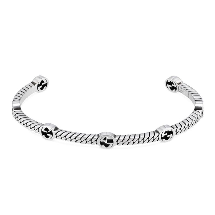 Gucci Gucci Interlocking Sterling Silver Bracelet - 17cm