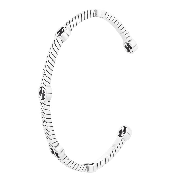 Gucci Silver Interlocking G Multi GG 17cm Bracelet