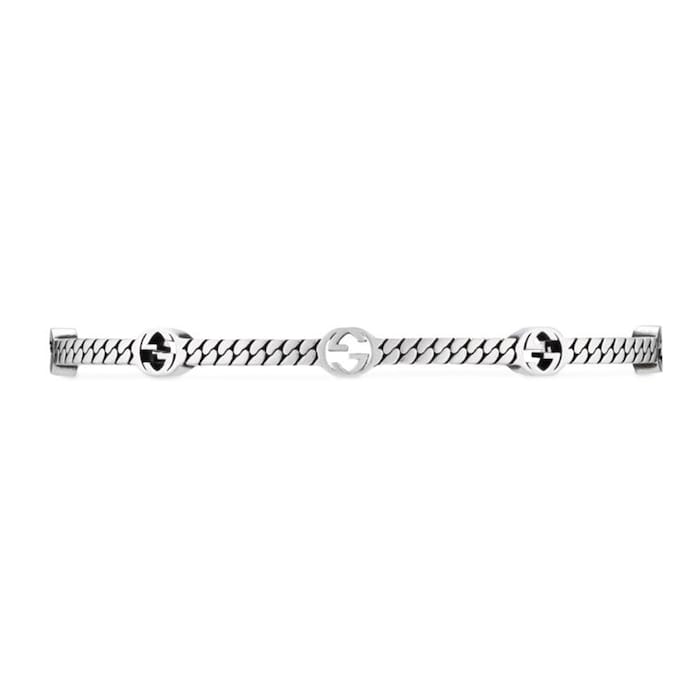 Gucci Sterling Silver Interlocking G Multi GG 17cm Bracelet