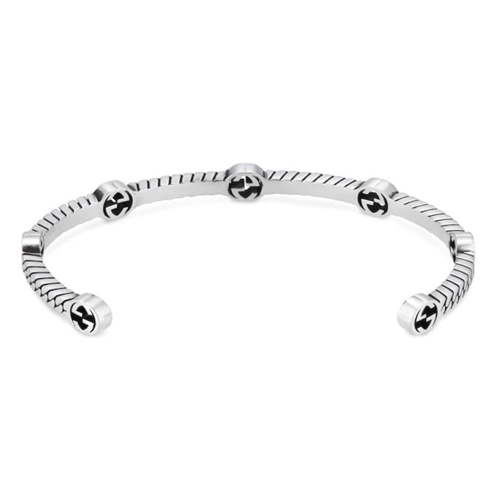 Gucci Gucci Interlocking Sterling Silver Bracelet - 17cm