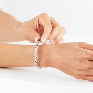 Gucci Gucci Interlocking Sterling Silver 18cm Cuff Bracelet
