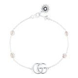 Gucci Silver GG Marmont Pink Mother of Pearl Bracelet