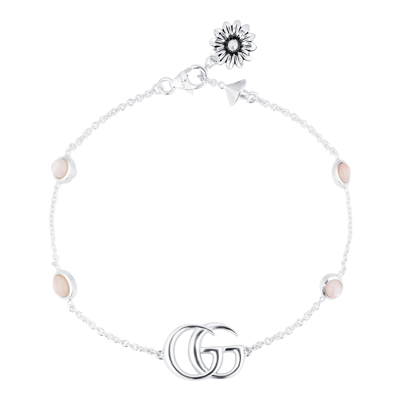 Gucci Silver GG Marmont Pink Mother of Pearl Bracelet YBA527393002017 ...