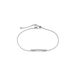 Gucci 18ct White Gold 0.14cttw Diamond Gucci Link to Love Bracelet