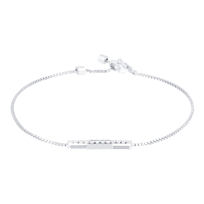Gucci 18ct White Gold 0.14cttw Diamond Gucci Link to Love Bracelet
