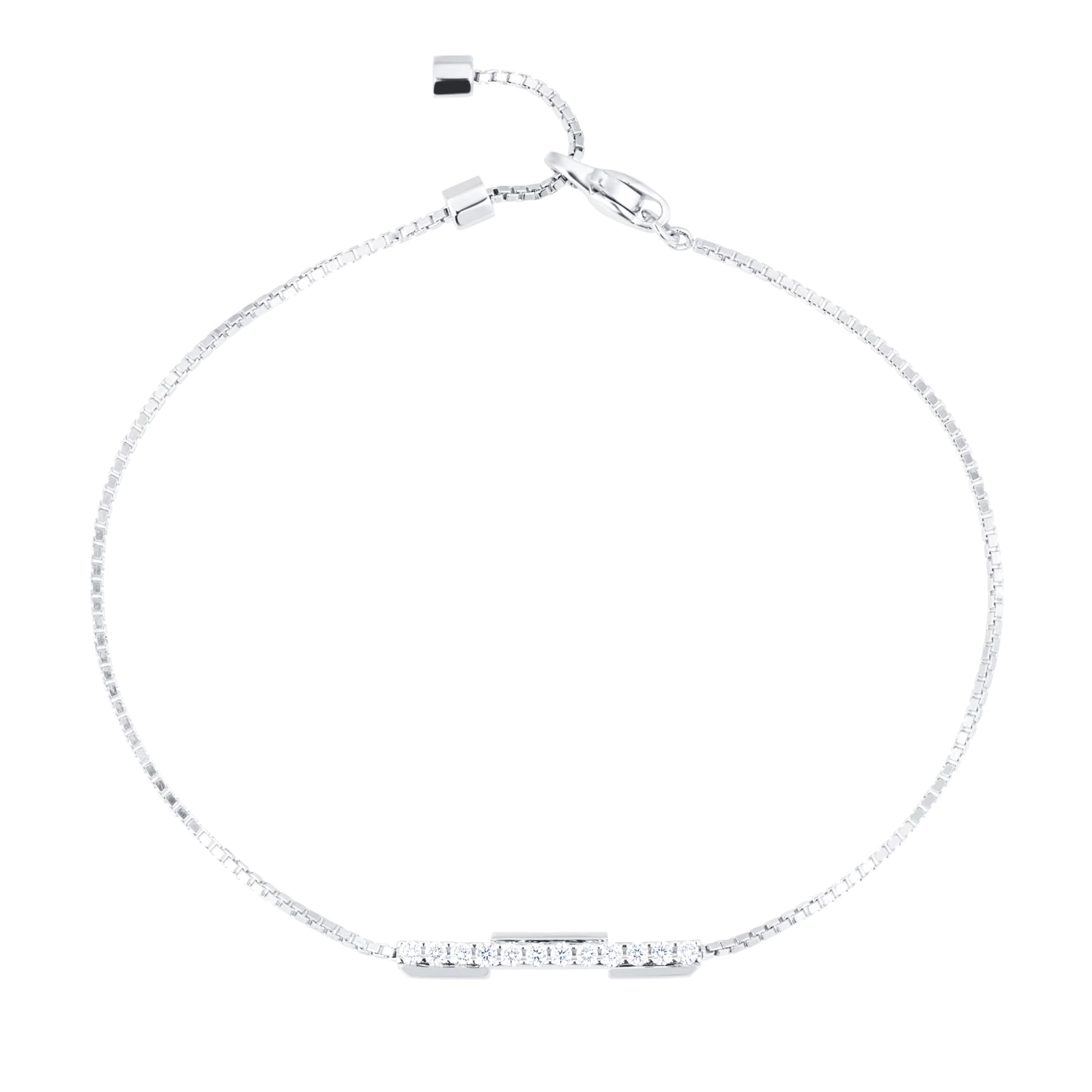Gucci 18ct White Gold 0.14cttw Diamond Gucci Link to Love Bracelet Gucci 18ct White Gold 0.14cttw Diamond Gucci Link to Love Bracelet