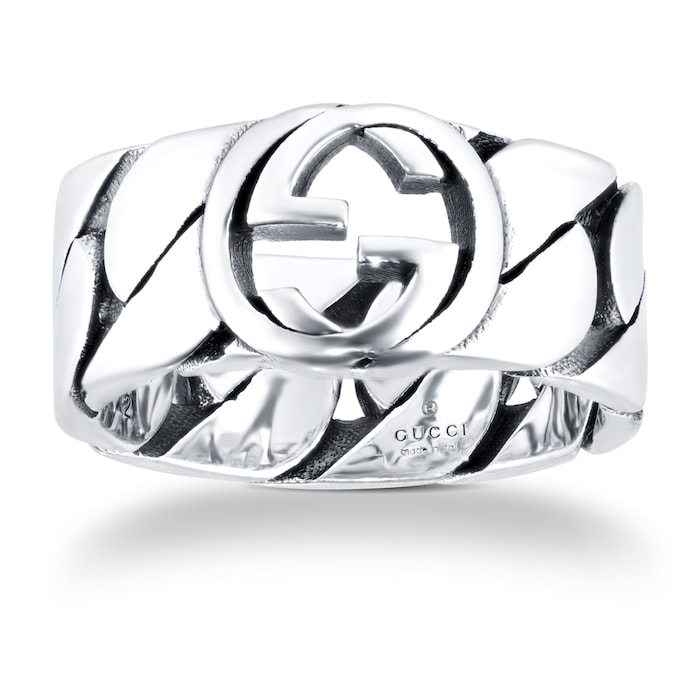 Gucci Gucci Interlocking Sterling Silver 8mm Ring