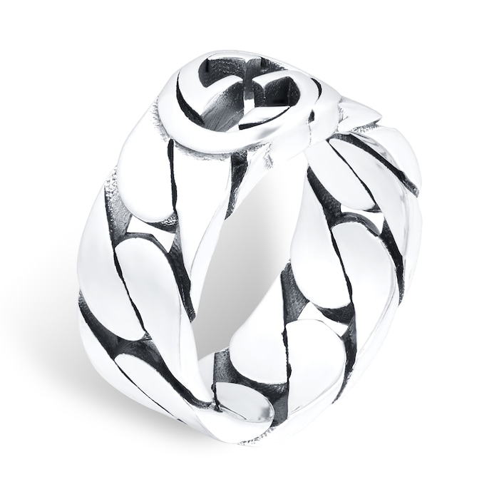 Gucci Gucci Interlocking G Sterling Silver 8mm Ring