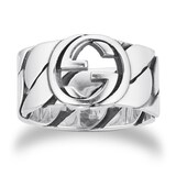 Gucci Gucci Interlocking G Sterling Silver 10mm Ring
