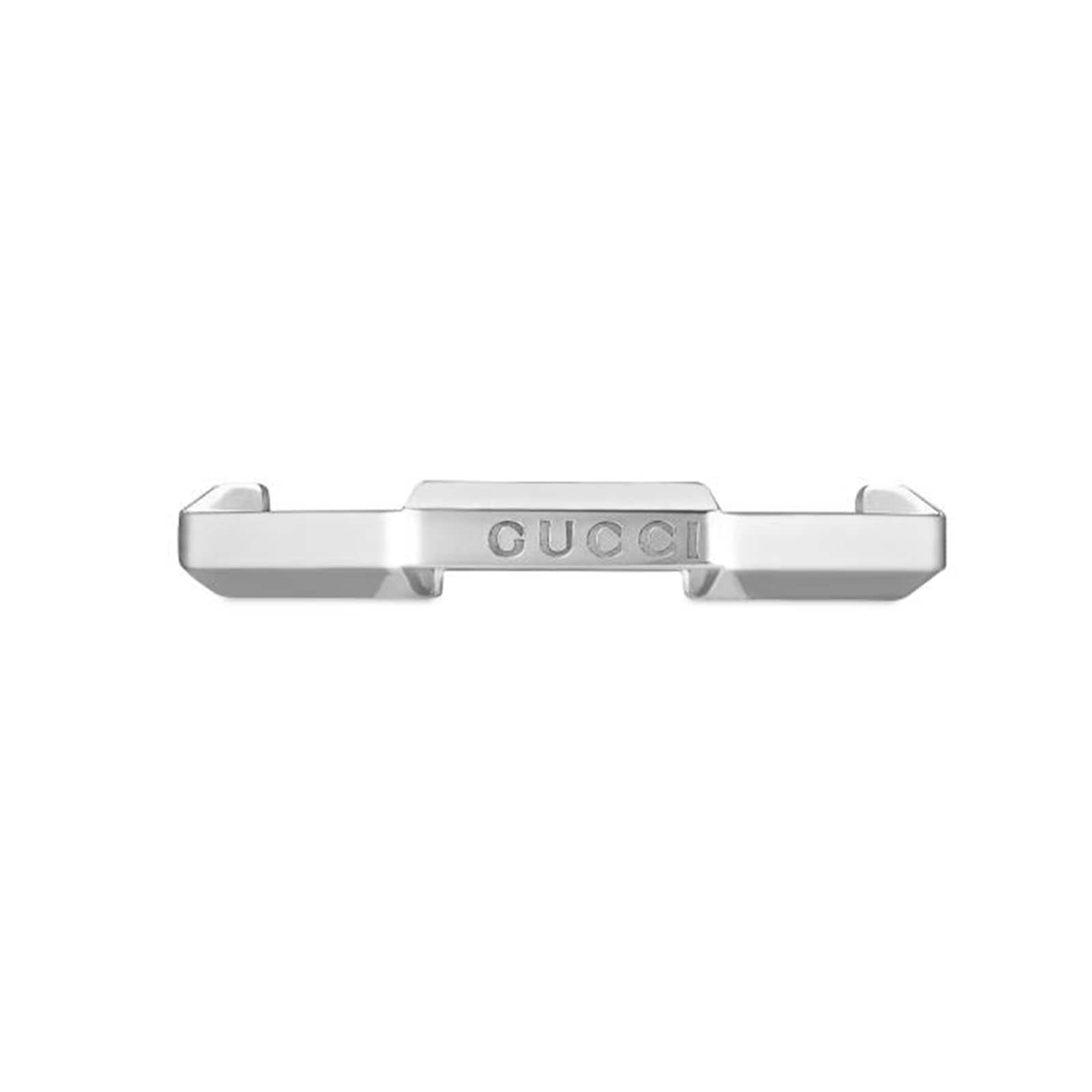 Gucci 18ct White Gold Gucci Link to Love Ring - Ring Size N