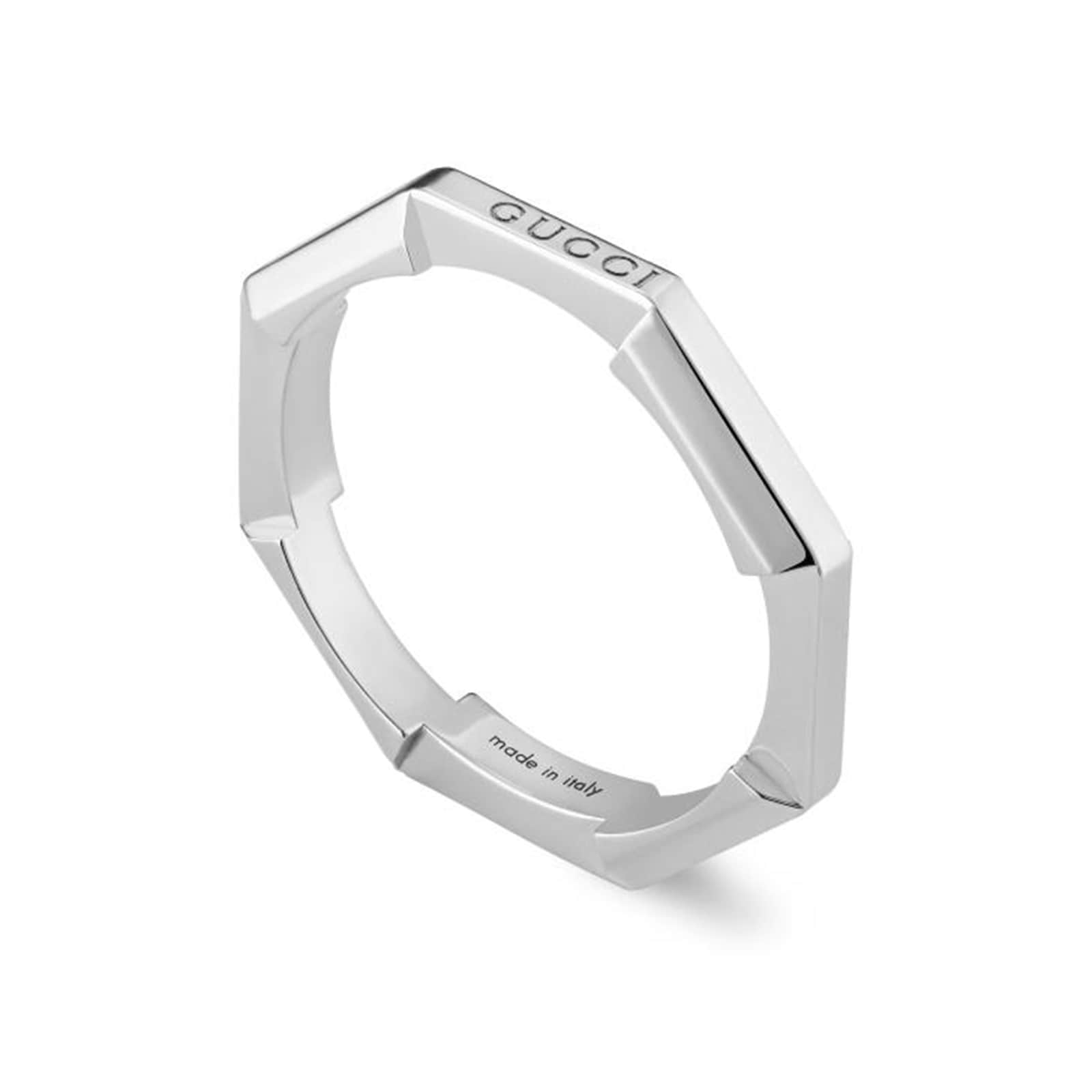 Gucci 18ct White Gold Gucci Link to Love Ring