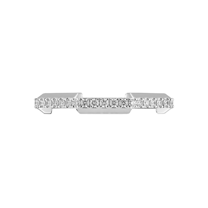Gucci Gucci Link to Love 18ct White Gold 3mm 0.17cttw Diamond Pave Ring