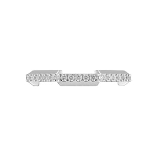 Gucci Gucci Link to Love 18ct White Gold 3mm 0.17cttw Diamond Pave Ring