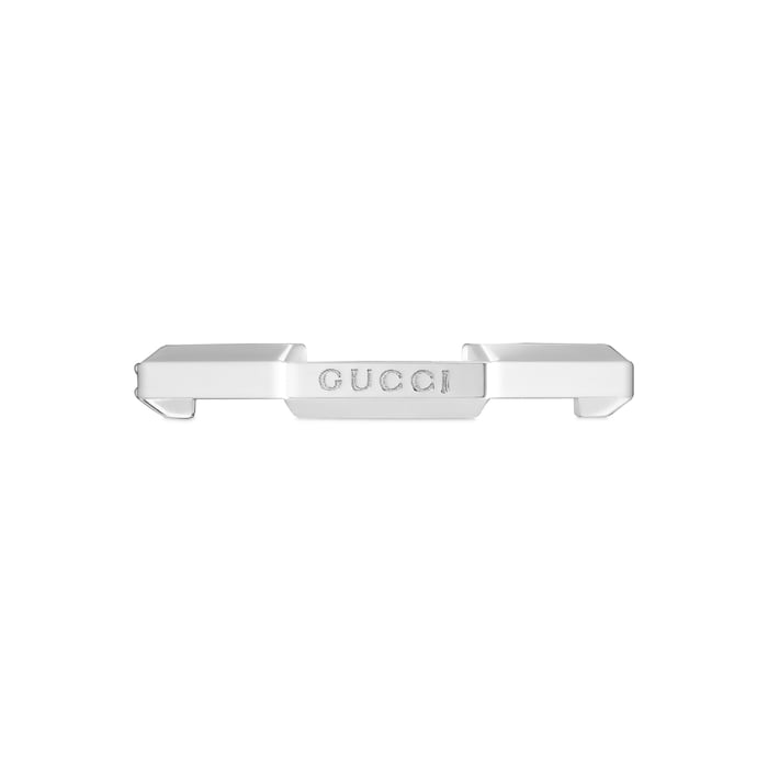 Gucci Gucci Link to Love 18ct White Gold 3mm 0.17cttw Diamond Pave Ring