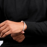 Gucci Gucci Interlocking Sterling Silver Cuff Bracelet - 19cm