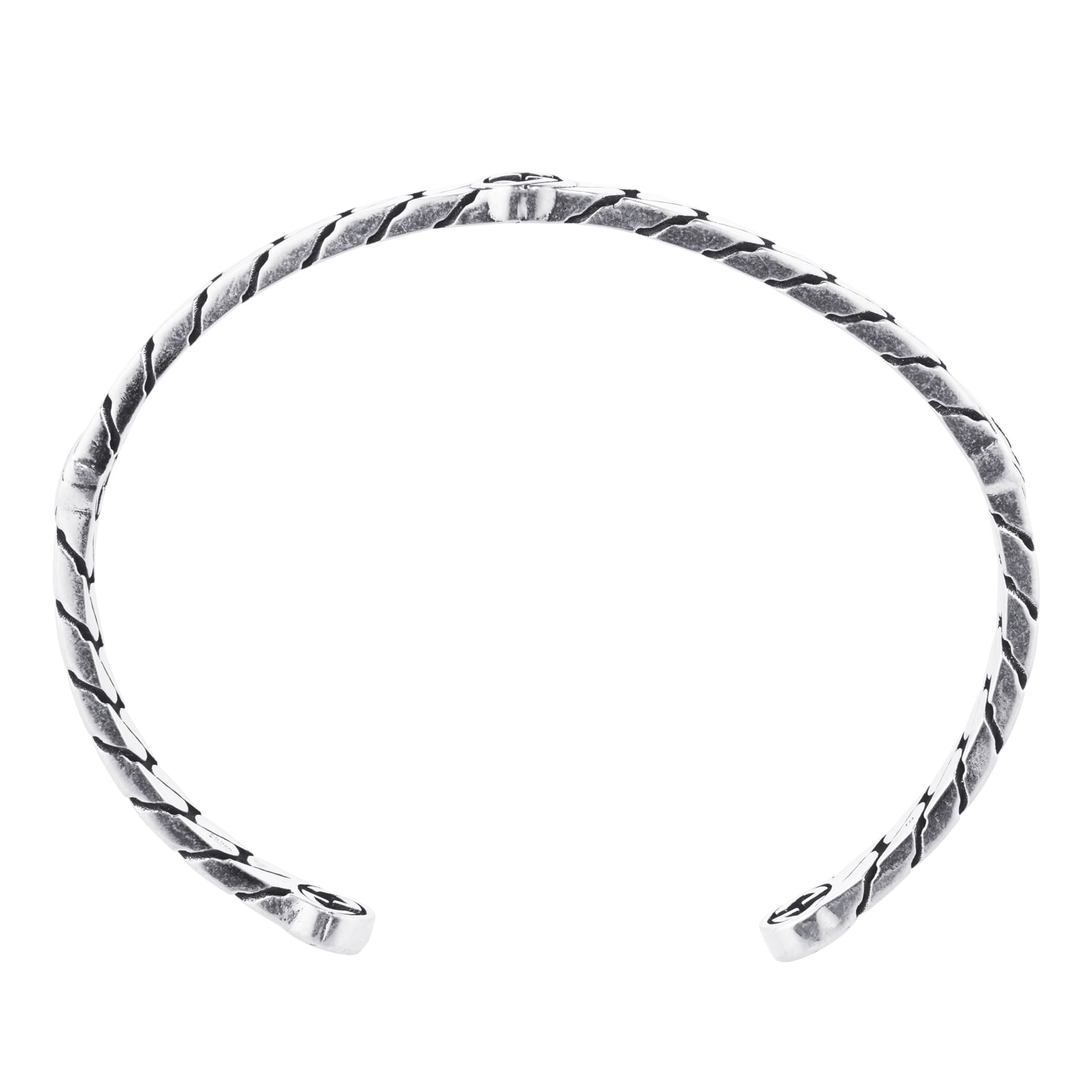 Gucci Gucci Interlocking Sterling Silver Cuff Bracelet - 19cm