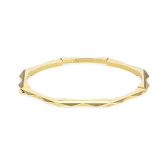 Gucci 18ct Yellow Gold Gucci Link to Love Studded Bangle