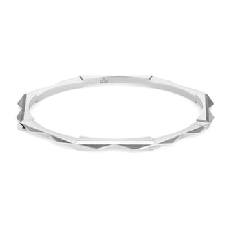 Gucci 18ct White Gold Gucci Link to Love Studded Bangle Gucci 18ct White Gold Gucci Link to Love Studded Bangle
