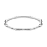 Gucci 18ct White Gold Gucci Link to Love Studded Bangle