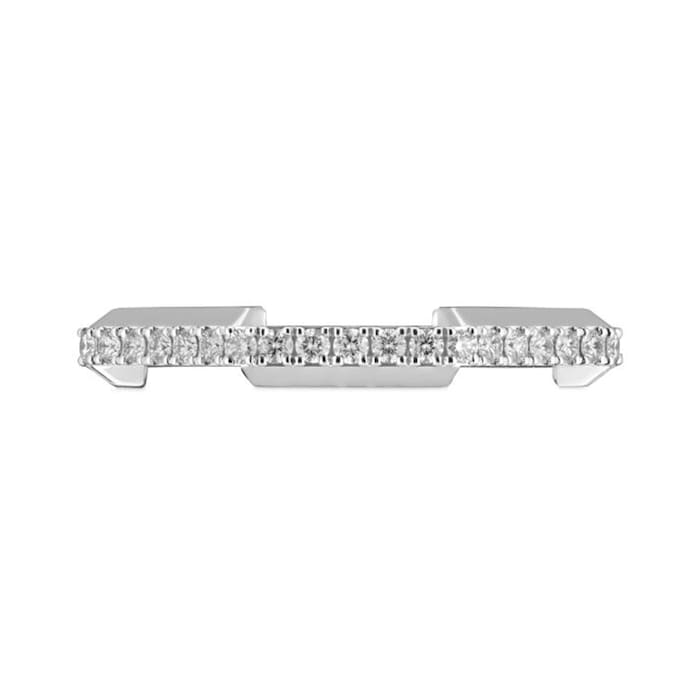 Gucci 18ct White Gold Gucci Gucci Link to Love Diamond Ring Size 5.75