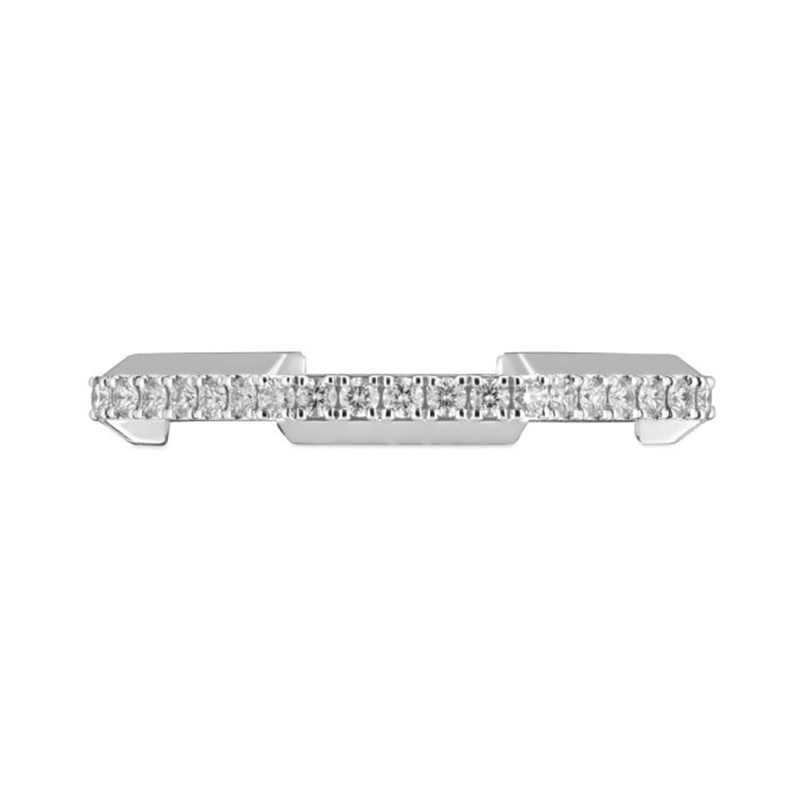 Gucci 18ct White Gold Gucci Gucci Link to Love Diamond Ring Size 5.75