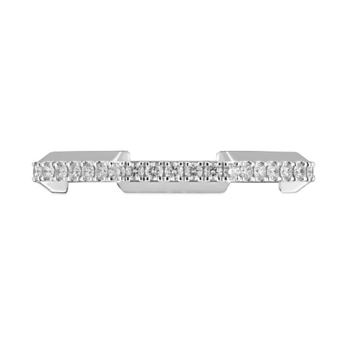 Gucci 18ct White Gold Gucci Gucci Link to Love Diamond Ring Size 6.5