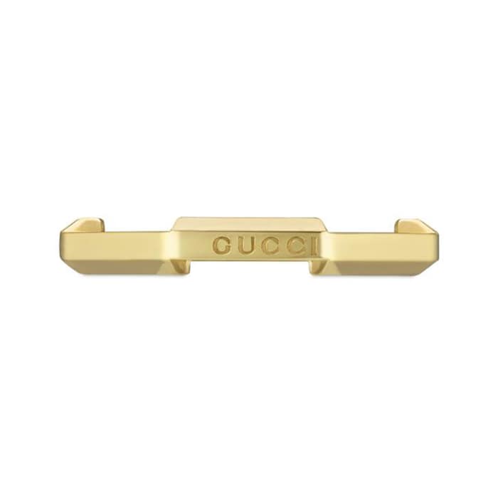 Gucci 18k Yellow Gold Gucci Link to Love Mirrored Ring Size 5.75