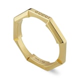 Gucci 18ct Yellow Gold Gucci Link to Love Mirrored Ring Size 6.5