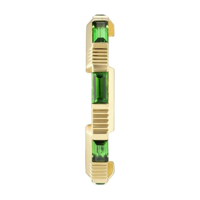 Gucci Gucci Link to Love 18ct Yellow Gold and Tourmaline Size 6.5