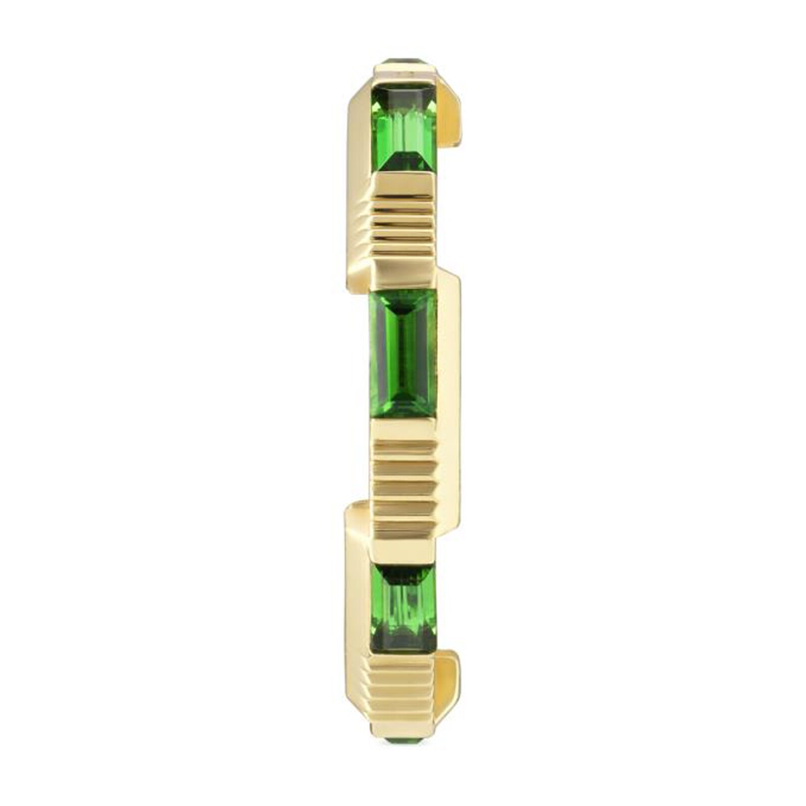 Gucci 18k Yellow Gold Gucci Link to Love Tourmaline Band Size 6.5