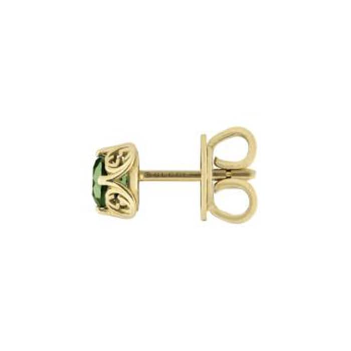 Gucci 18ct Yellow Gold & Tourmaline Interlocking G Stud Earrings