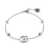Gucci Sterling Silver GG Marmont Flower Bracelet 17cm