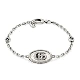 Gucci Sterling Silver GG Marmont Aged Bracelet 17cm