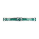 Gucci Sterling Silver and Torquoise Interlocking G Bracelet