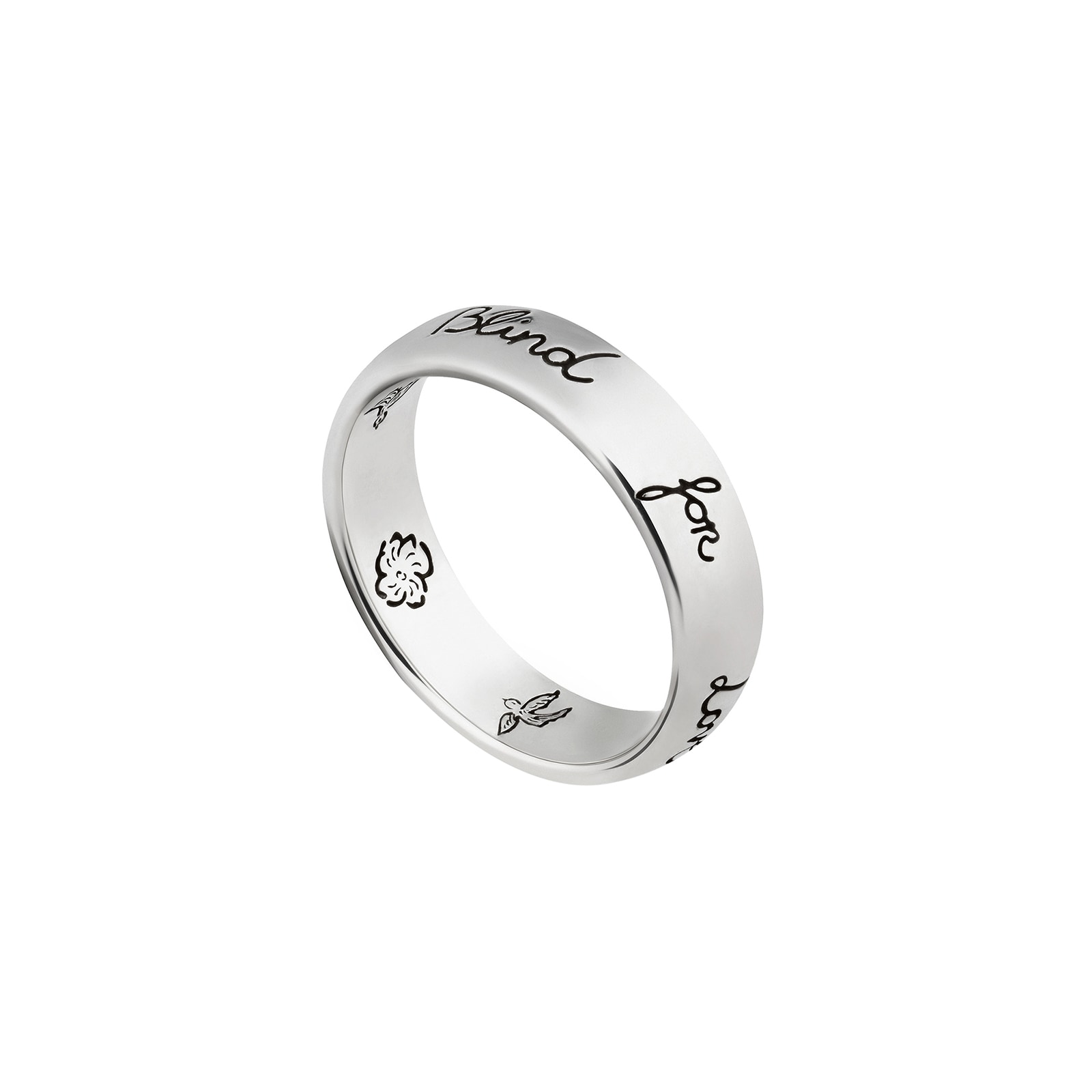 Gucci Blind For Love Sterling Silver Ring - Size 6.75 Gucci Blind For Love Sterling Silver Ring - Size 6.75