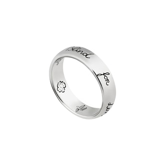 Gucci Blind For Love Sterling Silver Ring - Size 6.75
