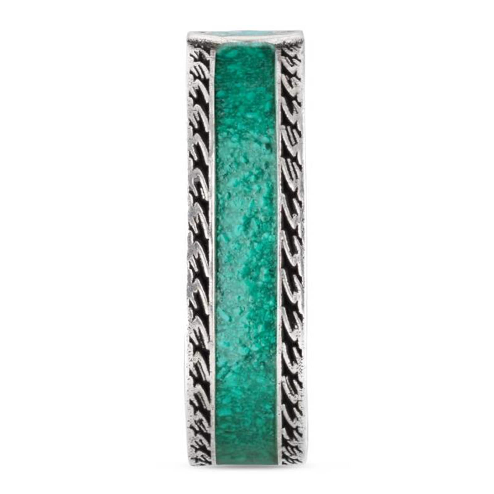Gucci Gucci Interlocking Sterling Silver and Turquoise Ring Size 6.5