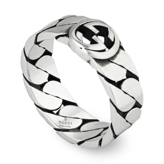 Gucci Gucci Interlocking Sterling Silver Ring Size 7.25 Gucci Gucci Interlocking Sterling Silver Ring Size 7.25