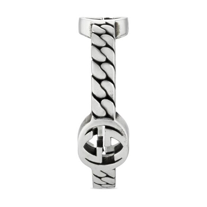 Gucci Silver Interlocking G Ring Size 6.5