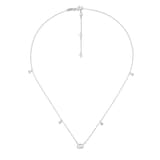 Gucci GG Running 18K White Gold Diamond Necklace